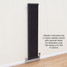 NF4-A-MET-V-LS00 - Infinity Anthracite 4 Column Radiator 11 Sections H2000mm X W530mm NF4-A-MET-V-LS00 - Infinity Anthracite 4 Column Radiator 11 Sections H2000mm X W530mm