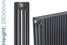 NF4-A-2800-TH - Infinity Anthracite 4 Column Radiator 3 Sections H2800mm X W162mm NF4-A-2800-TH - Infinity Anthracite 4 Column Radiator 3 Sections H2800mm X W162mm