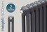 TE2-600-A-TH - Trade Essentials Metallic Anthracite 2 Column Horizontal Radiator H600 x W806 TE2-600-A-TH - Trade Essentials Metallic Anthracite 2 Column Horizontal Radiator H600 x W806