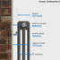 CT3-A-DEPTH - Classic Anthracite 3 Column Radiator H2000 X W582 CT3-A-DEPTH - Classic Anthracite 3 Column Radiator H2000 X W582