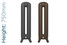 CA-PE750-TH - Carron Peerless 2 Column Cast Iron Radiator H750mm x W265mm CA-PE750-TH - Carron Peerless 2 Column Cast Iron Radiator H750mm x W265mm