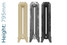 CA-RB795-TH - Carron Ribbon 2 Column Cast Iron Radiator H795mm x W2178mm CA-RB795-TH - Carron Ribbon 2 Column Cast Iron Radiator H795mm x W2178mm