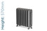 PA-BART-570-TH - Paladin Bartholomew 2 Column Cast Iron Radiator H570mm x W892mm PA-BART-570-TH - Paladin Bartholomew 2 Column Cast Iron Radiator H570mm x W892mm