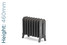 PA-PIC-460-TH - Paladin Piccadilly 2 Column Cast Iron Radiator H460mm x W2608mm PA-PIC-460-TH - Paladin Piccadilly 2 Column Cast Iron Radiator H460mm x W2608mm