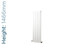 NFA-TD-1466-W-TH - Infinity Aluminium Designer White Vertical Radiator H1466mm X W260mm NFA-TD-1466-W-TH - Infinity Aluminium Designer White Vertical Radiator H1466mm X W260mm