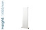 NFA-TD-1466-W-TH - Infinity Aluminium Designer White Vertical Radiator H1466mm X W420mm NFA-TD-1466-W-TH - Infinity Aluminium Designer White Vertical Radiator H1466mm X W420mm