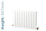 NFA-TD-657-W-TH - Infinity Aluminium Designer White Horizontal Radiator H657mm X W980mm NFA-TD-657-W-TH - Infinity Aluminium Designer White Horizontal Radiator H657mm X W980mm