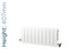 NFA-TD-407-W-TH - Infinity Aluminium Designer White Horizontal Radiator H407mm X W420mm NFA-TD-407-W-TH - Infinity Aluminium Designer White Horizontal Radiator H407mm X W420mm
