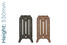 CA-RB530-TH - Carron Ribbon 4 Column Cast Iron Radiator H530mm x W673mm CA-RB530-TH - Carron Ribbon 4 Column Cast Iron Radiator H530mm x W673mm