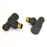M-MAN-006-AG-A-ALT00 - Marvine Modern Manual Angled Anthracite Radiator Valves With Sleeves M-MAN-006-AG-A-ALT00 - Marvine Modern Manual Angled Anthracite Radiator Valves With Sleeves