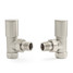 M-MAN-006-AG-SN - Marvine Modern Manual Angled Brushed Satin Nickel Radiator Valves With Sleeves M-MAN-006-AG-SN - Marvine Modern Manual Angled Brushed Satin Nickel Radiator Valves With Sleeves