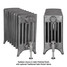 CA-RA6460-ALT02 - Carron Rathmell 6 Column Cast Iron Radiator H460 x W1735mm CA-RA6460-ALT02 - Carron Rathmell 6 Column Cast Iron Radiator H460 x W1735mm
