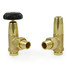 T-MAN-066-AG-B - Buckland Traditional Manual Angled Brass Radiator Valves With Sleeves T-MAN-066-AG-B - Buckland Traditional Manual Angled Brass Radiator Valves With Sleeves