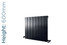 EU-EMAV-600-A-TH - Eucotherm Mars Vertical Flat Panel Anthracite Radiator H600mm X W445mm EU-EMAV-600-A-TH - Eucotherm Mars Vertical Flat Panel Anthracite Radiator H600mm X W445mm