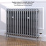 CI-GV2760-16-MET-SILVER-LS01 - Gasta Victorian 2 Column Cast Iron Radiator H760mm x W1024mm CI-GV2760-16-MET-SILVER-LS01 - Gasta Victorian 2 Column Cast Iron Radiator H760mm x W1024mm