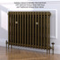 CI-GV2760-16-MET-OLD-GOLD-LS01 - Gasta Victorian 2 Column Cast Iron Radiator H760mm x W1024mm CI-GV2760-16-MET-OLD-GOLD-LS01 - Gasta Victorian 2 Column Cast Iron Radiator H760mm x W1024mm