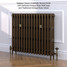 CI-GV3745-16-MET-BRONZE-LS01 - Gasta Victorian 3 Column Cast Iron Radiator H745mm x W1016mm CI-GV3745-16-MET-BRONZE-LS01 - Gasta Victorian 3 Column Cast Iron Radiator H745mm x W1016mm