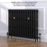 CI-GV3745-16-MET-ANTH-LS01 - Gasta Victorian 3 Column Cast Iron Radiator H745mm x W1016mm CI-GV3745-16-MET-ANTH-LS01 - Gasta Victorian 3 Column Cast Iron Radiator H745mm x W1016mm