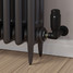 M-TRV-073-CR-SB-PIP-LS02 - Ramone Modern TRV Corner Satin Black Radiator Valves With Sleeves M-TRV-073-CR-SB-PIP-LS02 - Ramone Modern TRV Corner Satin Black Radiator Valves With Sleeves