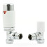 M-TRV-074-AG-CW - Exeter Modern TRV Angled Chrome & White Thermostatic Radiator Valves With Sleeves M-TRV-074-AG-CW - Exeter Modern TRV Angled Chrome & White Thermostatic Radiator Valves With Sleeves