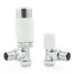 M-TRV-074-AG-CW-ALT01 - Exeter Modern TRV Angled Chrome & White Thermostatic Radiator Valves With Sleeves M-TRV-074-AG-CW-ALT01 - Exeter Modern TRV Angled Chrome & White Thermostatic Radiator Valves With Sleeves
