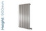 EU-EMAV-900-S-TH - Eucotherm Mars Vertical Flat Panel Silver Radiator H900mm X W595mm EU-EMAV-900-S-TH - Eucotherm Mars Vertical Flat Panel Silver Radiator H900mm X W595mm