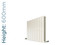 EU-EMADV-600-W-TH - Eucotherm Mars Duo Vertical Double Flat Panel White Radiator H600mm X W445mm EU-EMADV-600-W-TH - Eucotherm Mars Duo Vertical Double Flat Panel White Radiator H600mm X W445mm