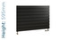 EU-EMAH-595-900-A-TH - Eucotherm Mars Horizontal Flat Panel Anthracite Radiator H595mm X W900mm EU-EMAH-595-900-A-TH - Eucotherm Mars Horizontal Flat Panel Anthracite Radiator H595mm X W900mm