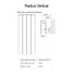 RAA-SF-V-W-LINE00 - Radius Aluminium Designer White Vertical Radiator H1800mm X W356mm RAA-SF-V-W-LINE00 - Radius Aluminium Designer White Vertical Radiator H1800mm X W356mm