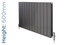 AP-MAGFR6-ANT-TH - Apollo Magenta Flat Aluminium Designer Anthracite Double Horizontal Radiator H600mm X W1435mm AP-MAGFR6-ANT-TH - Apollo Magenta Flat Aluminium Designer Anthracite Double Horizontal Radiator H600mm X W1435mm