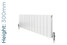 AP-MAGFR3-WH-TH - Apollo Magenta Flat Aluminium Designer White Double Horizontal Radiator H300mm X W955mm AP-MAGFR3-WH-TH - Apollo Magenta Flat Aluminium Designer White Double Horizontal Radiator H300mm X W955mm