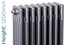 NF4-R-1200-TH - Infinity Raw 4 Column Radiator 13 Sections H1200mm X W622mm NF4-R-1200-TH - Infinity Raw 4 Column Radiator 13 Sections H1200mm X W622mm
