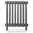 PA-ELIZ-650-ALT01 - Paladin Elizabethan 2 Column Cast Iron Radiator H650mm X W1733mm PA-ELIZ-650-ALT01 - Paladin Elizabethan 2 Column Cast Iron Radiator H650mm X W1733mm