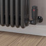 M-TRV-076-CR-AA-PIP-LS00 - Exeter Modern TRV Corner All-Anthracite Thermostatic Radiator Valve With Sleeves M-TRV-076-CR-AA-PIP-LS00 - Exeter Modern TRV Corner All-Anthracite Thermostatic Radiator Valve With Sleeves