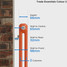 TE2-C-DEPTH - Trade Essentials Colour 2 Column Vertical Radiator H1800mm X W392mm TE2-C-DEPTH - Trade Essentials Colour 2 Column Vertical Radiator H1800mm X W392mm