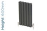 AP-MAGC6H6S-ANT-TH - Apollo Magenta Curve Aluminium Designer Anthracite Double Horizontal Radiator H600mm X W955mm AP-MAGC6H6S-ANT-TH - Apollo Magenta Curve Aluminium Designer Anthracite Double Horizontal Radiator H600mm X W955mm