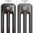 CT3-C-COLOUR-SWATCH-BLACK-008 - Classic Black 3 Column Vertical Radiator H1800mm x W300mm CT3-C-COLOUR-SWATCH-BLACK-008 - Classic Black 3 Column Vertical Radiator H1800mm x W300mm