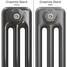 CT3-C-COLOUR-SWATCH-BLACK-009 - Classic Black 3 Column Vertical Radiator H1800mm x W300mm CT3-C-COLOUR-SWATCH-BLACK-009 - Classic Black 3 Column Vertical Radiator H1800mm x W300mm