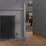 CT4-C-600-BLACK-GREY-LS01 - Classic Black 4 Column Radiator H600mm x W1404mm CT4-C-600-BLACK-GREY-LS01 - Classic Black 4 Column Radiator H600mm x W1404mm