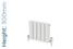 AP-MAGC3H12S-WH-TH - Apollo Magenta Curve Aluminium Designer White Double Horizontal Radiator H300mm X W955mm AP-MAGC3H12S-WH-TH - Apollo Magenta Curve Aluminium Designer White Double Horizontal Radiator H300mm X W955mm