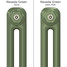 CT2-C-COLOUR-SWATCH-GREEN-004 - Classic Green 2 Column Radiator H500mm x W622mm CT2-C-COLOUR-SWATCH-GREEN-004 - Classic Green 2 Column Radiator H500mm x W622mm