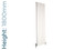 AP-MAGC18H4S-WH-TH - Apollo Magenta Curve Aluminium Designer White Double Vertical Radiator H1800mm X W315mm AP-MAGC18H4S-WH-TH - Apollo Magenta Curve Aluminium Designer White Double Vertical Radiator H1800mm X W315mm