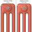 CT3-C-COLOUR-SWATCH-PINK-006 - Classic Pink 3 Column Radiator H500mm x W1404mm CT3-C-COLOUR-SWATCH-PINK-006 - Classic Pink 3 Column Radiator H500mm x W1404mm