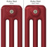 CT3-C-COLOUR-SWATCH-RED-002 - Classic Red 3 Column Radiator H300mm x W1220mm CT3-C-COLOUR-SWATCH-RED-002 - Classic Red 3 Column Radiator H300mm x W1220mm