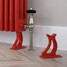 CT3-C-CAST-FEET-RED-GLOSS - Classic Red 3 Column Radiator H300mm x W1404mm CT3-C-CAST-FEET-RED-GLOSS - Classic Red 3 Column Radiator H300mm x W1404mm