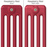 CT4-C-COLOUR-SWATCH-RED-010 - Classic Red 4 Column Radiator H600mm x W1404mm CT4-C-COLOUR-SWATCH-RED-010 - Classic Red 4 Column Radiator H600mm x W1404mm