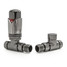 M-TRV-002-ST-BL - Ramone Modern TRV Black Nickel Towel Radiator Valves with Sleeves M-TRV-002-ST-BL - Ramone Modern TRV Black Nickel Towel Radiator Valves with Sleeves