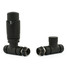 M-TRV-072-ST-SB - Ramone Modern TRV Satin Black Towel Radiator Valves With Sleeves M-TRV-072-ST-SB - Ramone Modern TRV Satin Black Towel Radiator Valves With Sleeves