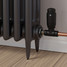 M-TRV-072-ST-SB-LS02 - Ramone Modern TRV Satin Black Towel Radiator Valves With Sleeves M-TRV-072-ST-SB-LS02 - Ramone Modern TRV Satin Black Towel Radiator Valves With Sleeves