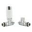 M-TRV-072-ST-W-ALT01 - Ramone Modern TRV White Towel Radiator Valves M-TRV-072-ST-W-ALT01 - Ramone Modern TRV White Towel Radiator Valves